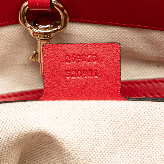 Tote Bag met Leren Handvatten Rood - Image 6