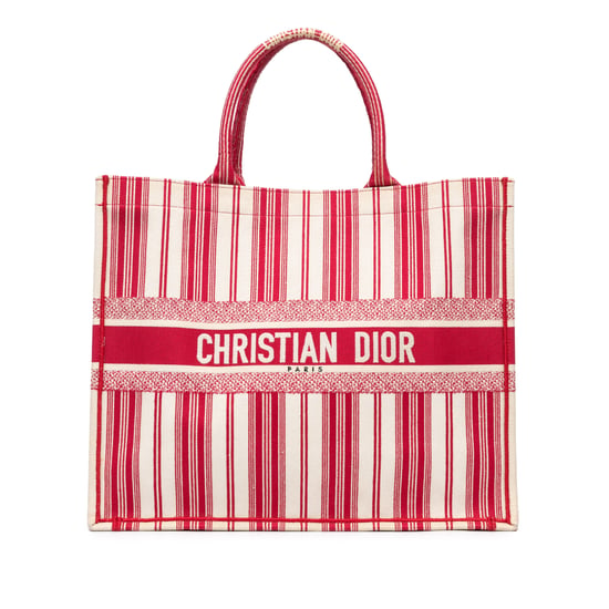 Book Tote Striped Canvas Bag - Image 1