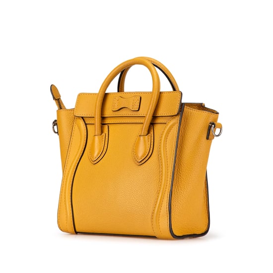 Nano Luggage Tote Yellow Leather - Image 2