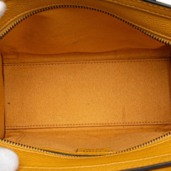 Nano Luggage Tote Yellow Leather - Image 4