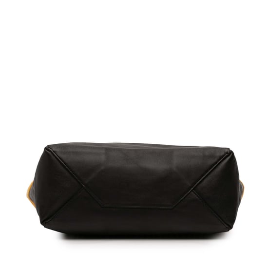 Color Block Leatherwool Tote Bag - Image 3