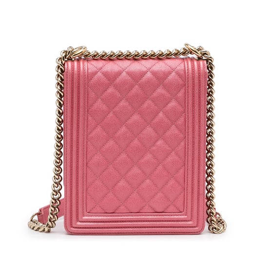 Boy Chanel Roze Leren Schoudertas - Image 3
