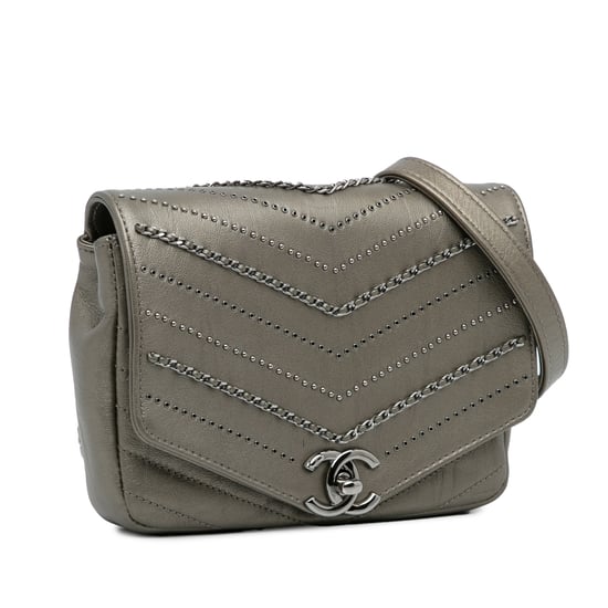 Chanel Schoudertas met Metalen Kettingsluiting - Image 2