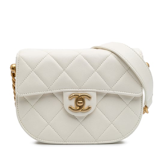 Chanel Quilted Lambskin Leather Crossbody Bag - Image 1