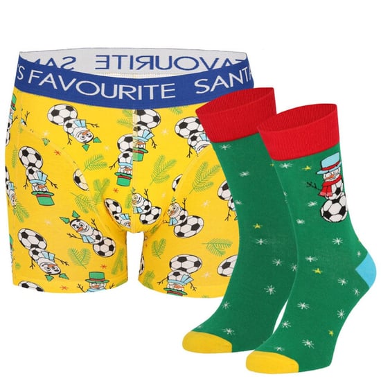 Apollo Heren kerst boxershort + sokken cadeau set favourite santa giftbox - Image 1