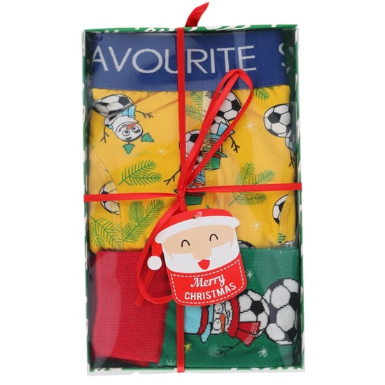 Apollo Heren kerst boxershort + sokken cadeau set favourite santa giftbox - Image 2