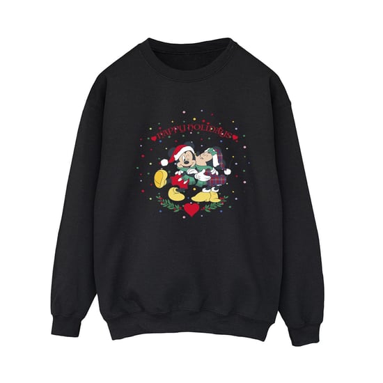 Disney Dames/Dames Mickey Mouse Mickey Minnie Kerstmis Sweatshirt (Zwart) - Image 1
