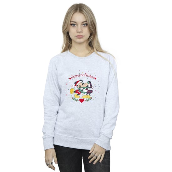 Disney Dames/Dames Mickey Mouse Mickey Minnie Kerstmis Sweatshirt (Sportgrijs) - Image 2