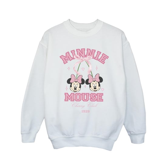 Disney Meisjes Cherry Club Minnie Mouse Sweatshirt (Wit) - Image 1