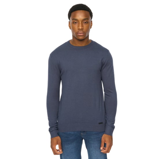 Duck and Cover Mens Consenza Knitted Crew Neck Sweatshirt (Navy) - Image 1