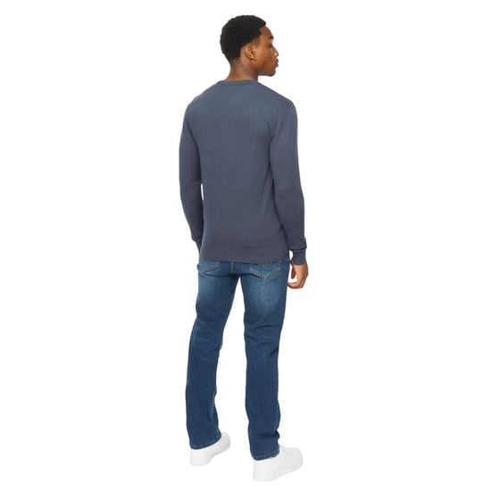 Duck and Cover Mens Consenza Knitted Crew Neck Sweatshirt (Navy) - Image 2