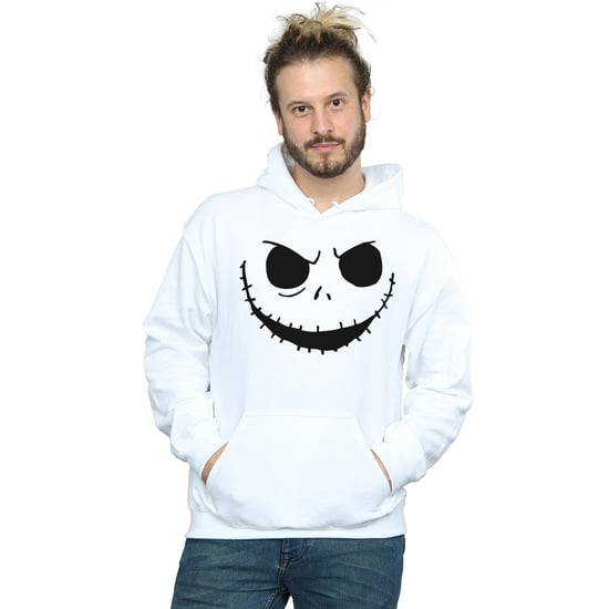 Disney Mens Nightmare Before Christmas Jack´s Face Bold Hoodie (Vit) - Image 2