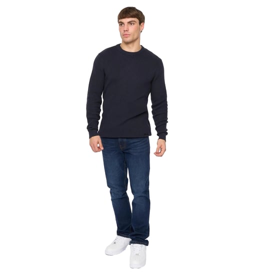 Crosshatch Heren Jampster Gebreid Sweatshirt met Ronde Hals (Marine) - Image 3