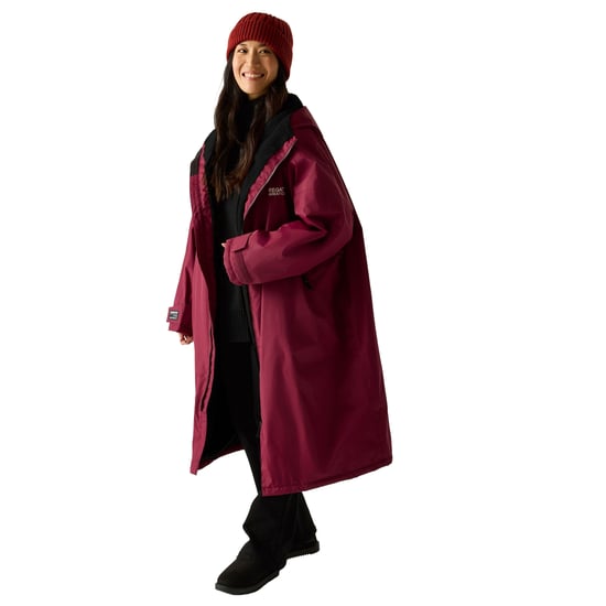 Regatta Unisex Adult Waterproof Fleece Lined Changing Robe (Dark Maroon) - Image 3