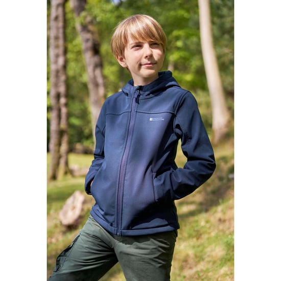 Mountain Warehouse Kinder/Kids Arctic Borg gevoerd softshell jack (Donkerblauw) - Image 1