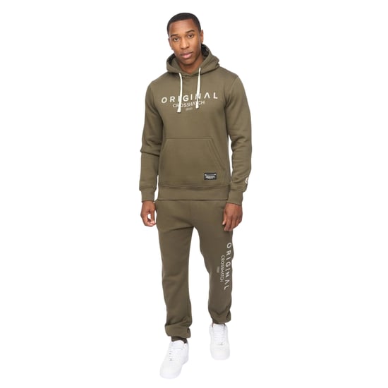 Crosshatch Mens Jamals Hoodie (Mörk Oliv) - Image 4