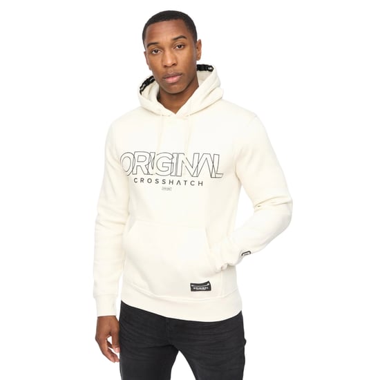 Crosshatch Heren Carrimoore Hoodie (Off White) - Image 1