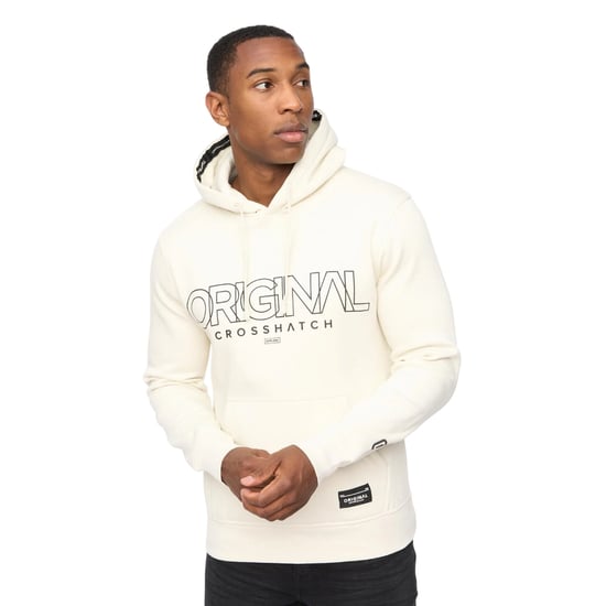Crosshatch Heren Carrimoore Hoodie (Off White) - Image 3