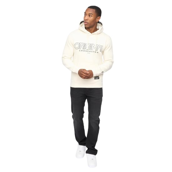 Crosshatch Heren Carrimoore Hoodie (Off White) - Image 4