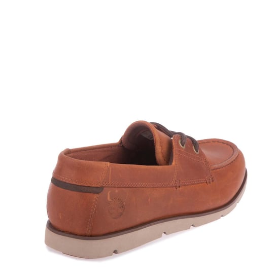 Timberland Mens Grafton Bay Leather Boat Shoes (Orange) - Image 3
