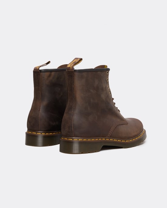 Shop Voor Dr. Martens 1460 Crazy Horse Dames Gaucho Bruin Leren Enkellaarzen - Image 3