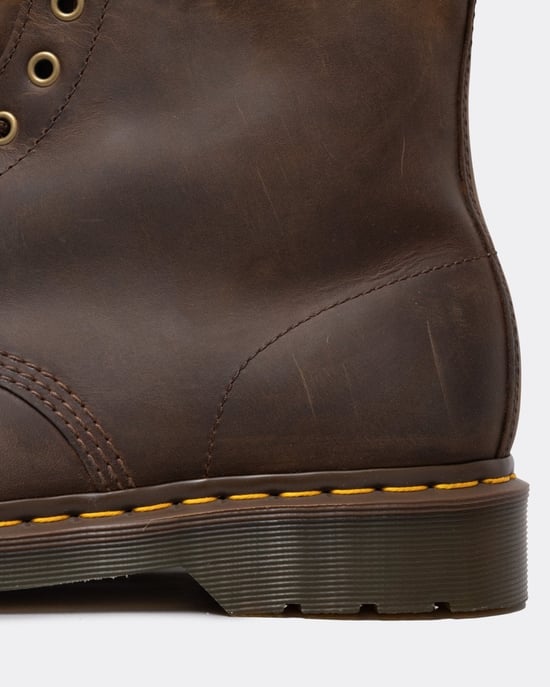 Shop Voor Dr. Martens 1460 Crazy Horse Dames Gaucho Bruin Leren Enkellaarzen - Image 5