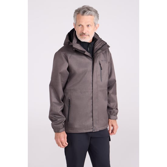 Mountain Warehouse Mens Bracken Extreme 3 i 1 vattentät jacka (Medelgrå) - Image 1