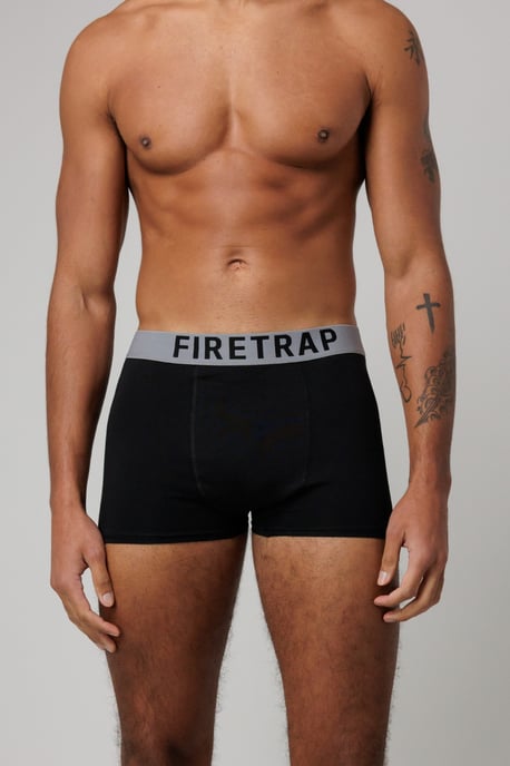 Black 3 Pack Cotton Stretch Boxers With Logo Waistband - Image 3