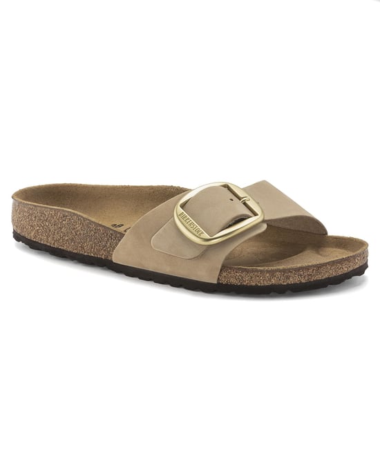 Big Buckle Womens Sandals in Taupe - Image 3