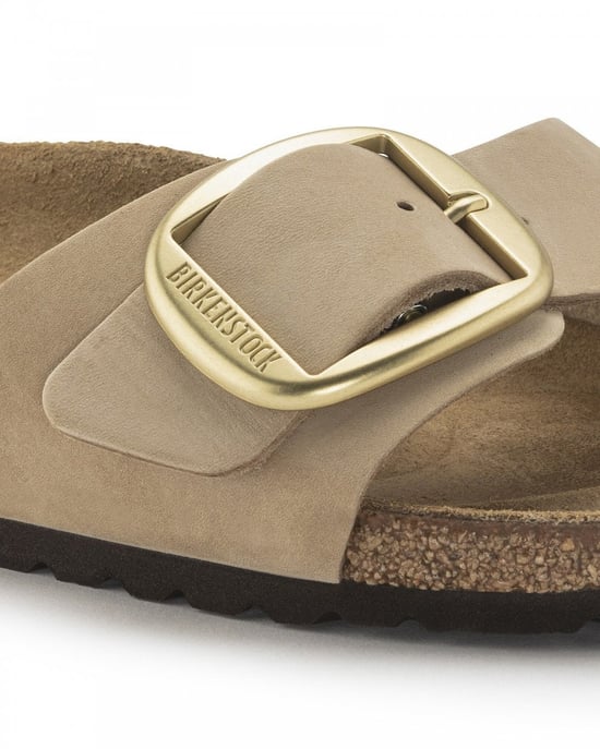 Big Buckle Womens Sandals in Taupe - Image 4