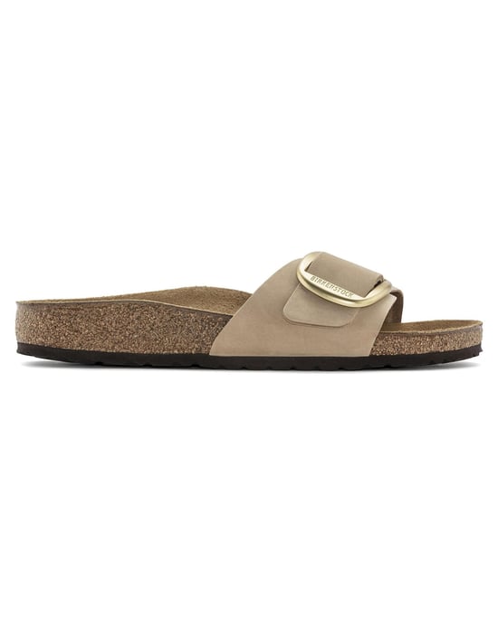 Big Buckle Womens Sandals in Taupe - Image 5
