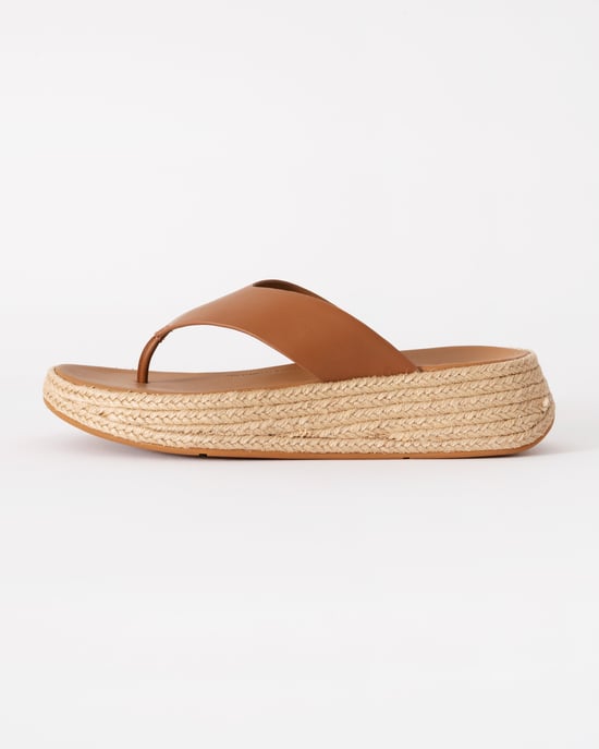 F-Mode Flatform Sandals in Tan - Image 2