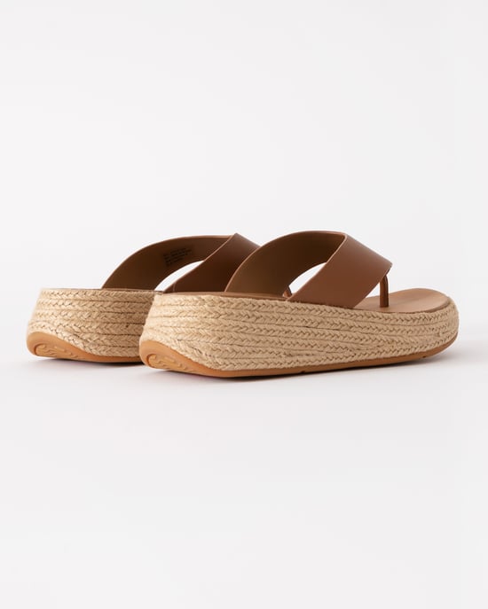 F-Mode Flatform Sandals in Tan - Image 3