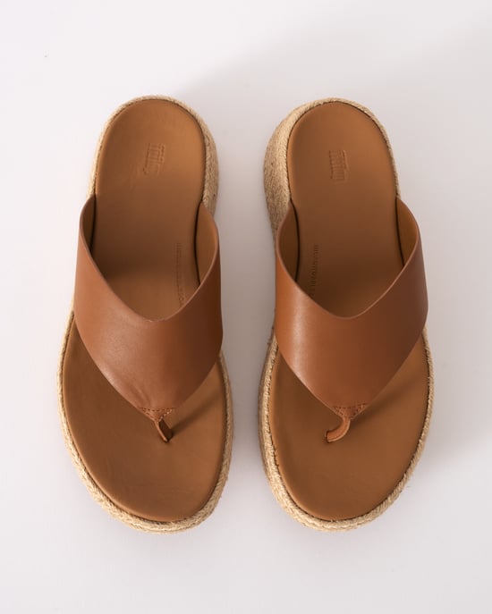 F-Mode Flatform Sandals in Tan - Image 5