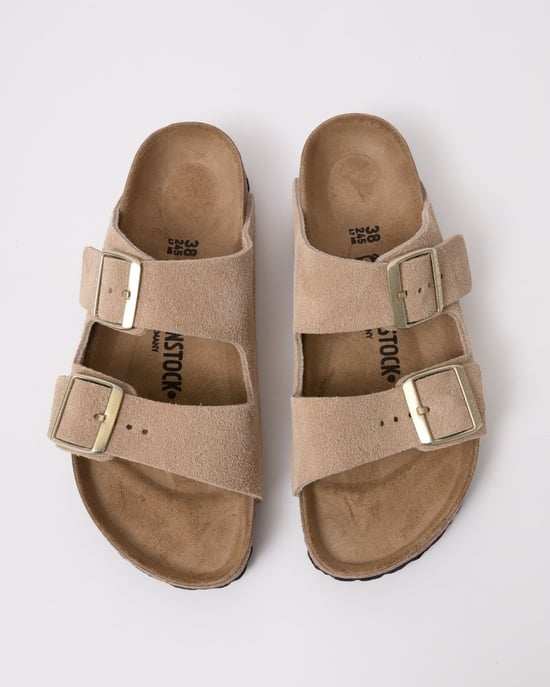 Two Buckle Adjustable Sandals in Beige - Image 2