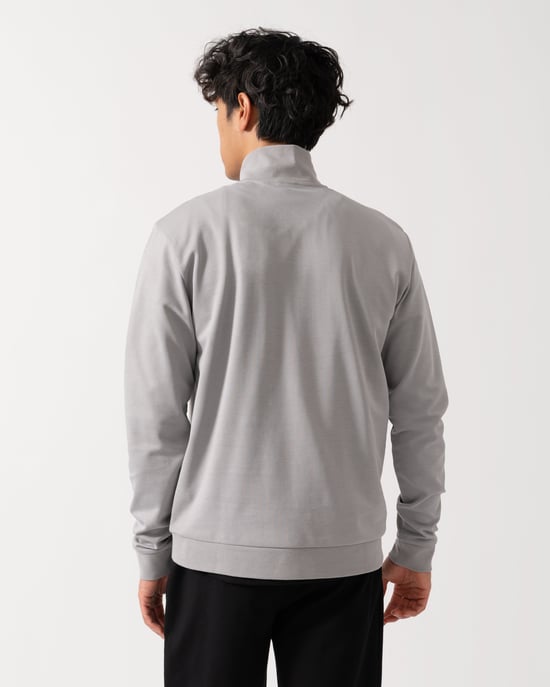 Half-zip Tracksuit Jacket in Light Grey - Image 2