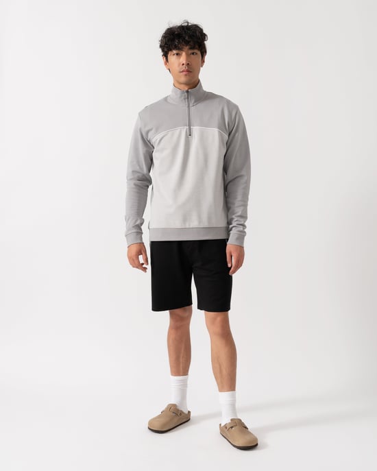 Half-zip Tracksuit Jacket in Light Grey - Image 3