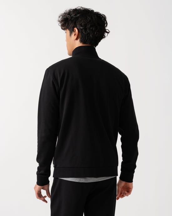 Dual Colour High Neck Tracksuit Jacket in Grey - Image 2