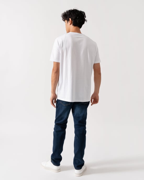 U0002 met Tonal Milano/New York Logo T-Shirt in Wit - Image 3