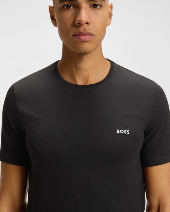 Donkergroen T-shirt met geborduurd logo (3 st.) - Image 5
