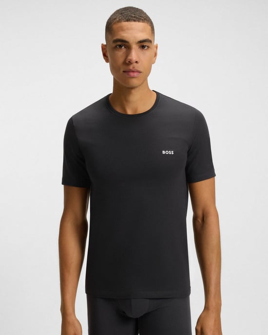 Donkergroen T-shirt met geborduurd logo (3 st.) - Image 6