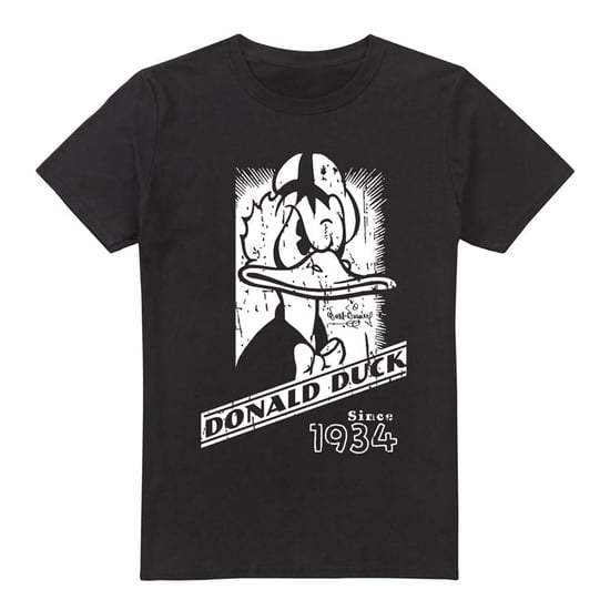 Disney Herr Donald Duck Mono Porträtt T-shirt (Svart) - Image 1