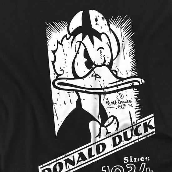 Disney Herr Donald Duck Mono Porträtt T-shirt (Svart) - Image 3