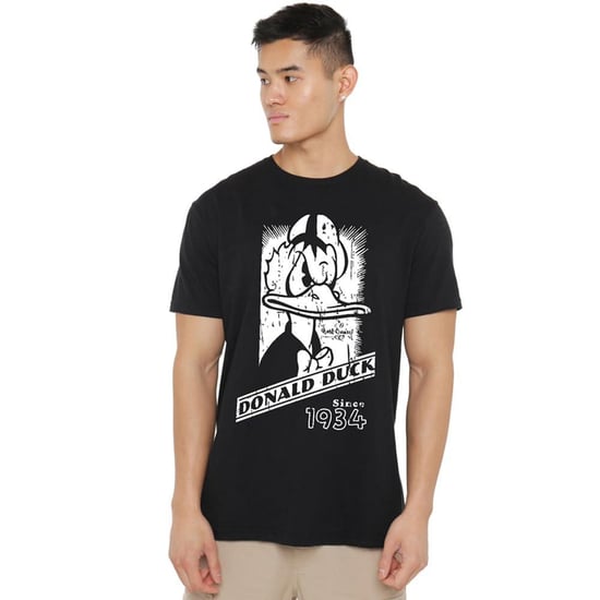 Disney Herr Donald Duck Mono Porträtt T-shirt (Svart) - Image 4
