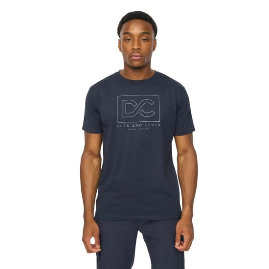 Duck and Cover Heren Rampmoore Zware T-Shirt (Navy) - Image 1