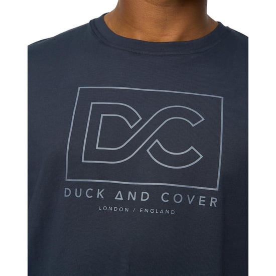 Duck and Cover Heren Rampmoore Zware T-Shirt (Navy) - Image 3