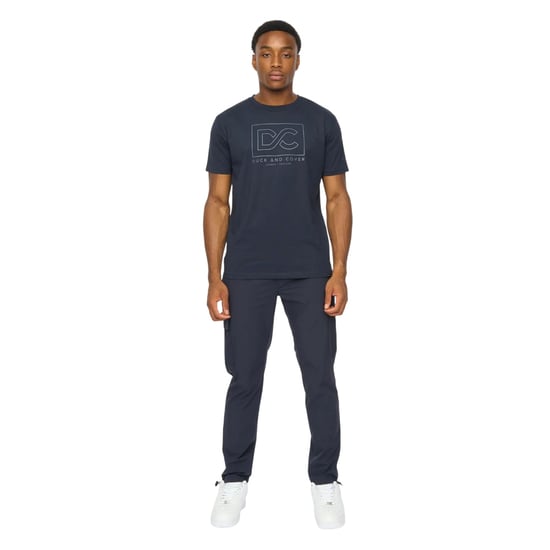 Duck and Cover Heren Rampmoore Zware T-Shirt (Navy) - Image 4