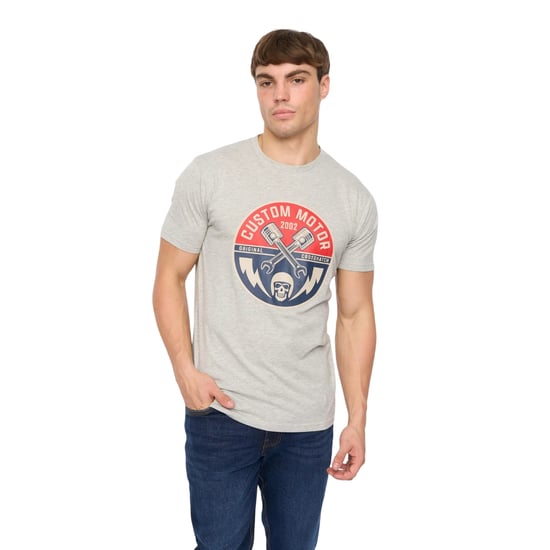 Crosshatch Mannen Moules T-shirt (Grijs Gemêleerd) - Image 1