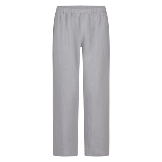 By Louise Dames pyjama set lang mousseline met knoopjes grijs/blauw - Image 3