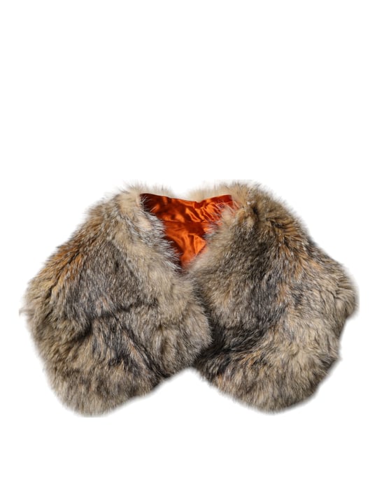 Bruine Bont Schouderkraag Nekwrap Sjaal - Image 3